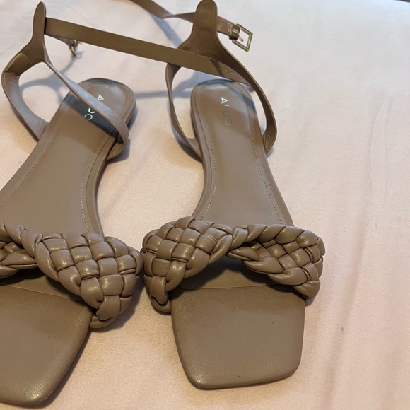 Aldo flats. Size 11. Never worn outside. These are cut wide. Ankle strap with - Picture 2 of 7